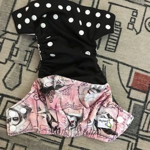 Disney villains cloth pocket style diaper cover, Ursula, maleficient